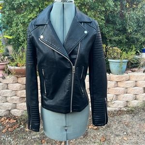 Faux Leather Topshop Jacket Size 2